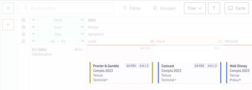 How does the schedule work in Beeye and what are its main features?